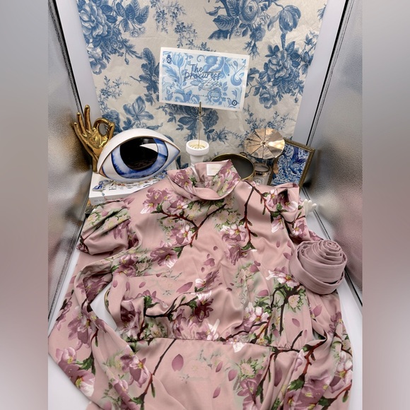 🆕 BRONX & BANCO 🧿 NWOT Noel Sakura Long Sleeve Mini Dress - Size XS / US 2 - Picture 2 of 15